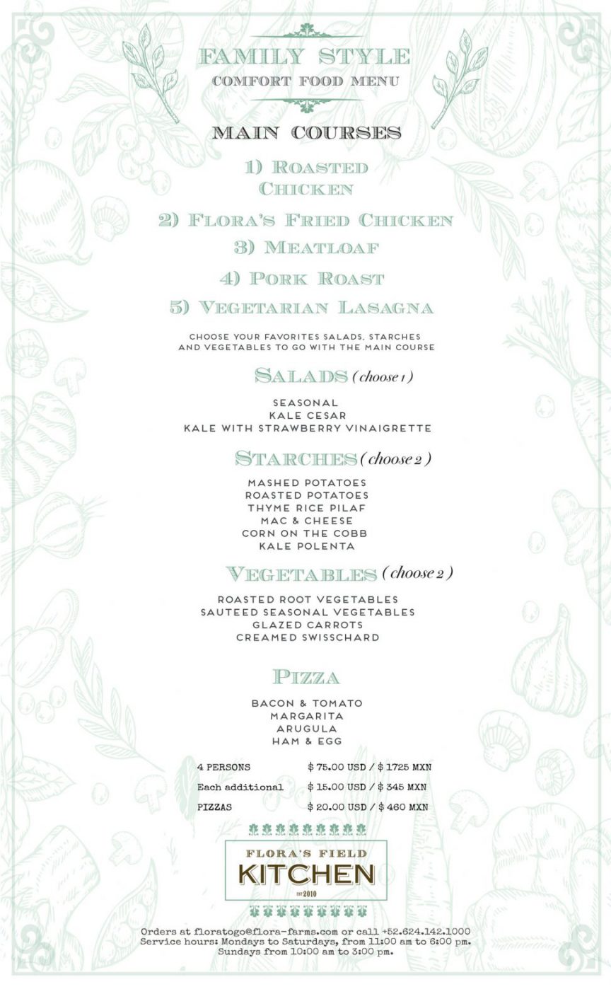 FarmtoHome Flora Farms Offering ToGo Comfort Foods, Produce and