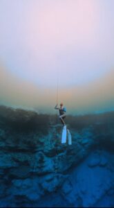 Claudina Nico freediving in tulum